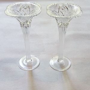 Glass Candlestick Holder set